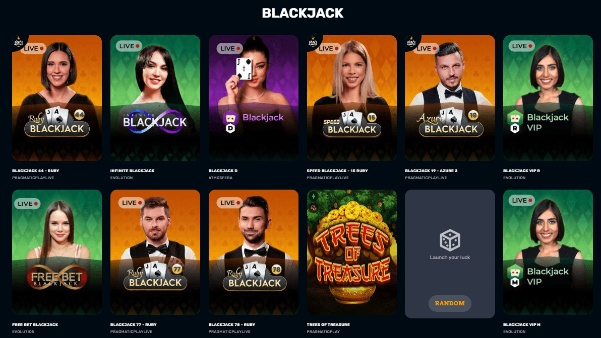 Blackjack RocketPlay Casino 2