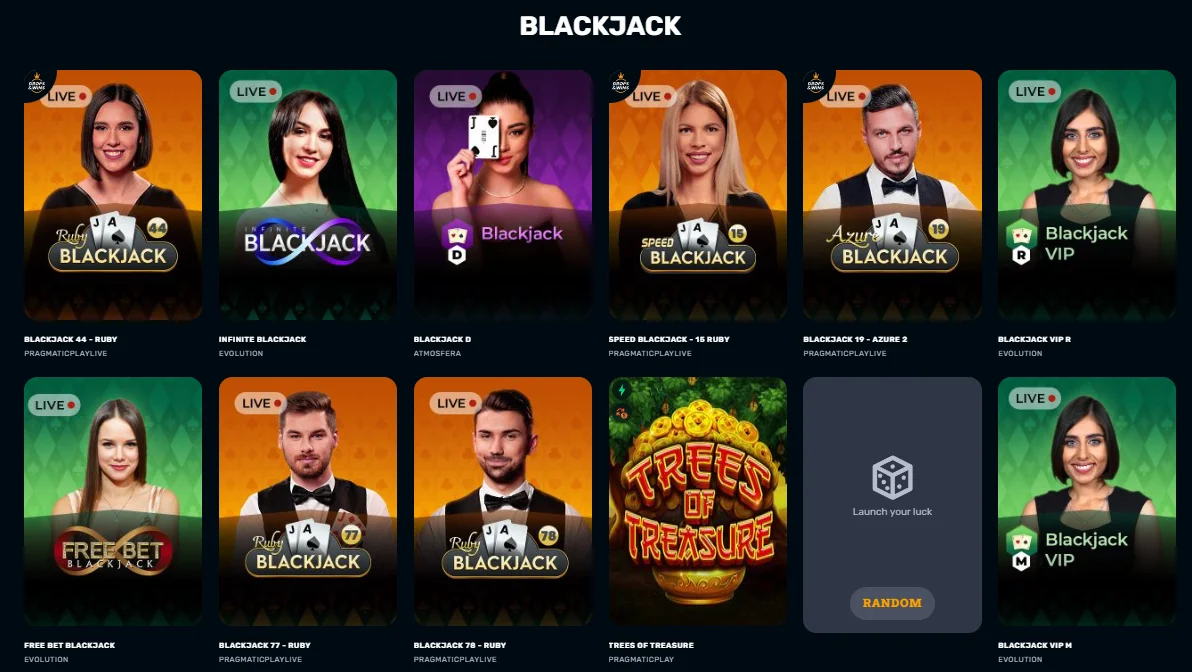 Blackjack RocketPlay Casino 2