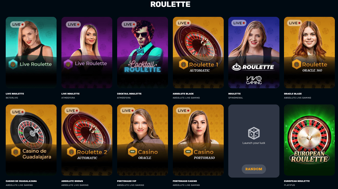 Roulette live dealer Rocket Play 2