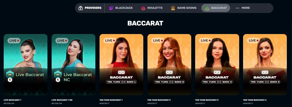 RocketPlay Baccarat 2